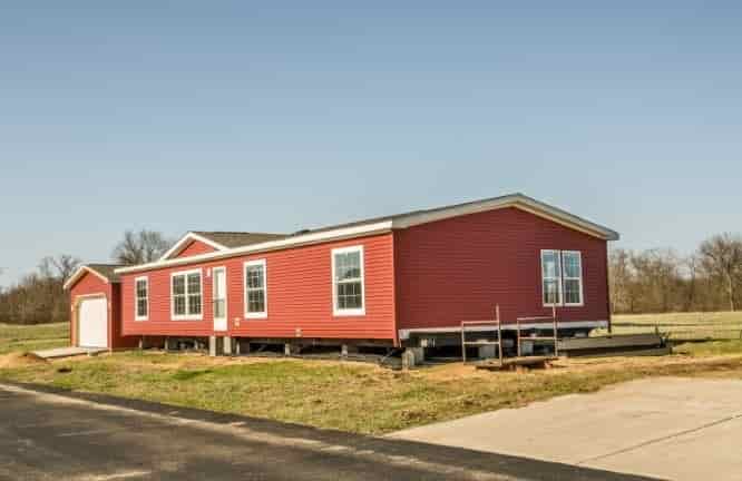 This is a newly moved mobile home. The relocation is carried out by Mobile Home Movers Knoxville TN